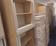 Office Tambour Cabinet Lockable 120 cm