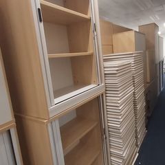 Office Tambour Cabinet Lockable 120 cm