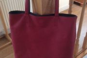 Genuine leather reversible 2 in 1  bag