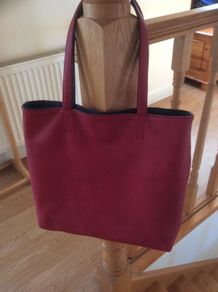 Genuine leather reversible 2 in 1  bag