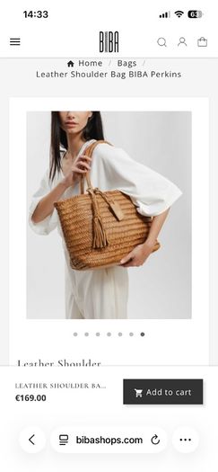 Leather bag by Biba