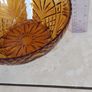 Vintage French Amber Glass Dessert Set  Sunburst Pineapple Design Image 5