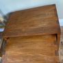 Vintage Solid Wood Matching Pair of Side Tables Image 5