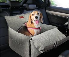 Paws sauvy dog cat booster seat with safety strap cozy