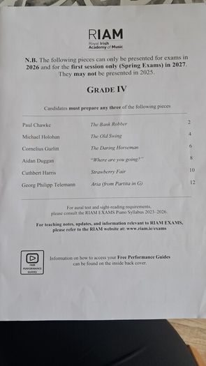 piano exam books RIAM