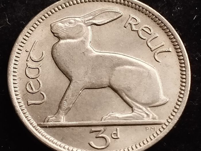 Ireland - 1968 - 3 Pence - Hare - KM.12a - UNC - [240]
