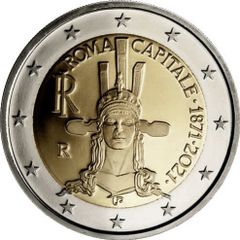 Italy 2 Euro Commemorative Coin 2021 - Rome. Uncirculated.