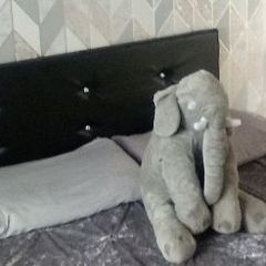 double bed base and headboard