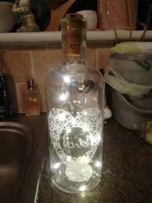 decorative bottle with lights