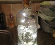 decorative bottle with lights