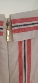 KARL LAGERFIELD Paris striped nautrical belted midi with gold tone button Sz 8 US (Fit 12UK) - Rrp 335 (New)