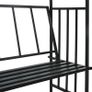 Garden Arch with Bench Black 128x50x207 cm Iron Image 3