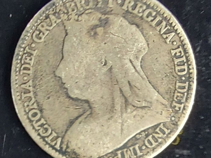 England  1897 Victoria Sixpence Coin Fine condition