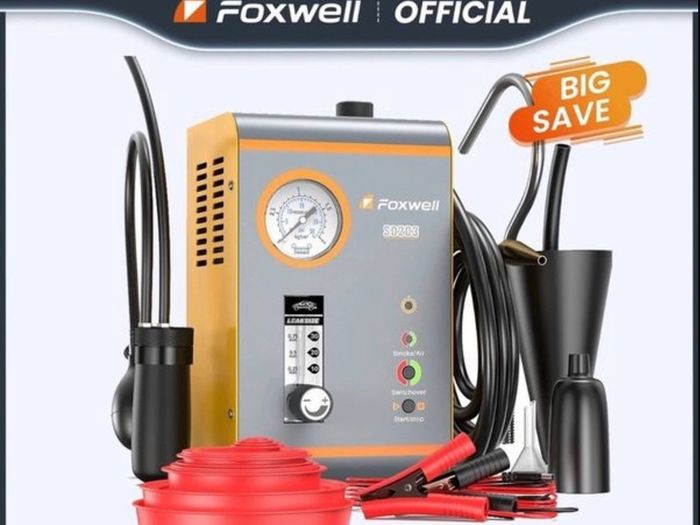 Foxwell Automotive Smoke Machine EVAP Smoke Leak Detector for Car Motorcycle Vacuum Tester Oil Fuel