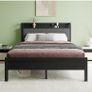 Double Bed Frames with Wooden Storage Headboard Image 10