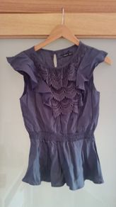 Brand New. Blue Crochet top.