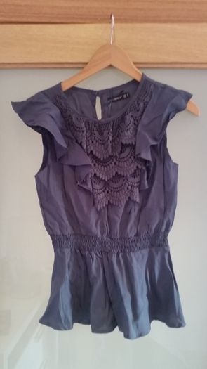 Brand New. Blue Crochet top.