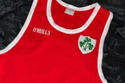 BERNARD DUNNE TEAM IRELAND fight ring worn amateur boxing singlet vest