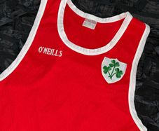 BERNARD DUNNE TEAM IRELAND fight ring worn amateur boxing singlet vest