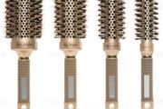 Nano Thermal Ceramic &amp; Ionic Round Barrel Vented Hair Brush With Boar Bristle - Set of 4