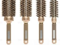 main image for ad Nano Thermal Ceramic &amp; Ionic Round Barrel Vented Hair Brush With Boar Bristle - Set of 4