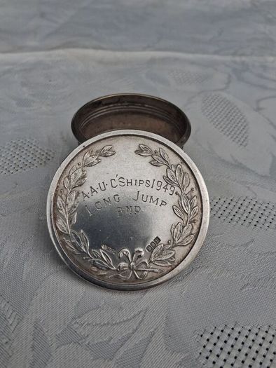 Sterling Silver Irish National Long Jump Medal 1949(48.4 grams)