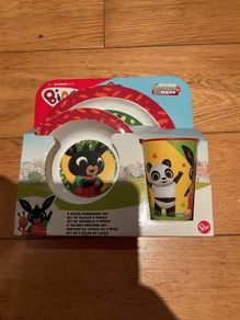Bing Bunny 3-piece dinnerware set - new in packaging