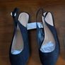 Brand New flat black suede sling backs Extra Wide Fit Image 3