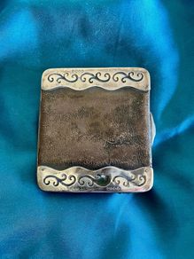 Antique Victorian Silver and Leather Wallet