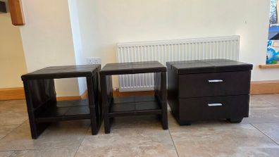 3 brown lockers