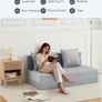 4-in-1 Folding Sofa Bed Double, Fold Out Sofa Couch with Velvet Cover & 2 Cushions, Floor Mattress Lounger for Living Room, Comfy Foldable Sofa Chair Bed, Removable Cover, Washable(135 190CM) Image 8