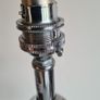 Beautiful Brushed Steel  Crackle Glass Table Lamp. In Mint Condition. Image 3