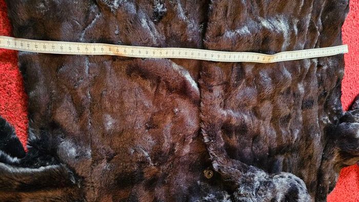 creenstone navy and brown long faux fur