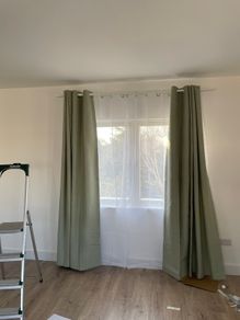 Dunelm Wynter Thermal Eyelet Curtains, Sage