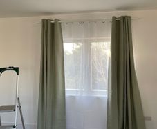 Dunelm Wynter Thermal Eyelet Curtains, Sage