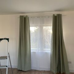 Dunelm Wynter Thermal Eyelet Curtains, Sage