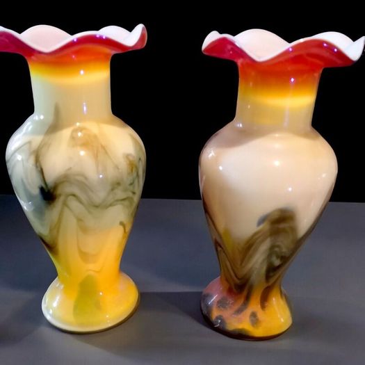 Pair of gorgeous glass vases possible Murano