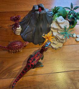 Playmobil 5230 Volcano with T-Rex + Playmobil 5134 Jungle Adventure Set