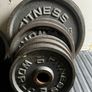 130kg deep dish 90s Olympic cast iron weight plates Image 3