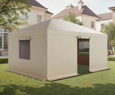 Winter Gazebo Cover Fits 3.68 x 4.9 m Hardtop Gazebos, All-Weather Gazebo Cover with Sidewalls & Windows, High-Density PE Material
