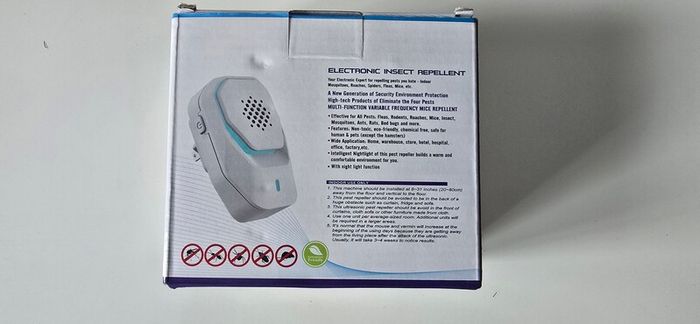 Queath Ultrasonic Mosquito Repellent 4-Pack, Ultrasonic Pest Repellent, Ultrasonic Pest Control, Against Mice, Flies, Cockroaches, Spiders, and Ants, Harmless to Pets and Humans