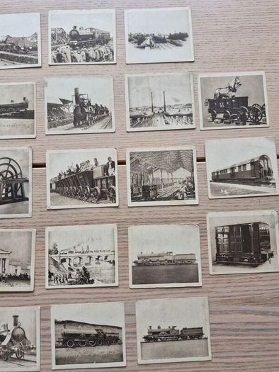 33 Vintage Cigarette Cards - Railway Centenary 1825-1925.  Hill Tobacco. Trains, Locomotives