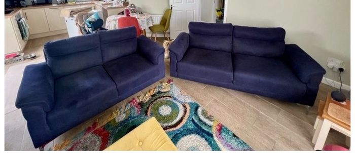 couches 2 and 3 seater Roxy Navy Blue