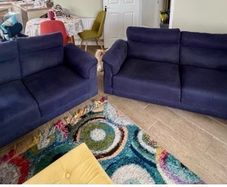 couches 2 and 3 seater Roxy Navy Blue