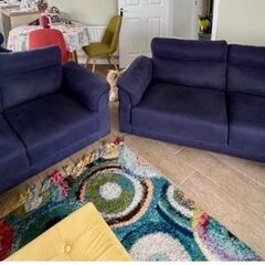 couches 2 and 3 seater Roxy Navy Blue