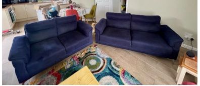 couches 2 and 3 seater Roxy Navy Blue