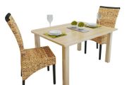 Dining Chairs 2 pcs Abaca and Solid Mango Wood