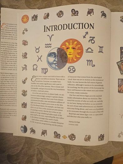 Sun & Moon Signs. An Anthological Guide To Love, Career & Destiny. By Marisa St Clair. First Edition Large Volume Hardback With Dustjacket In Good Condition.  See Photos For Same.