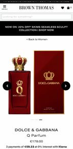 D&G Q 100ml pure parfum for her