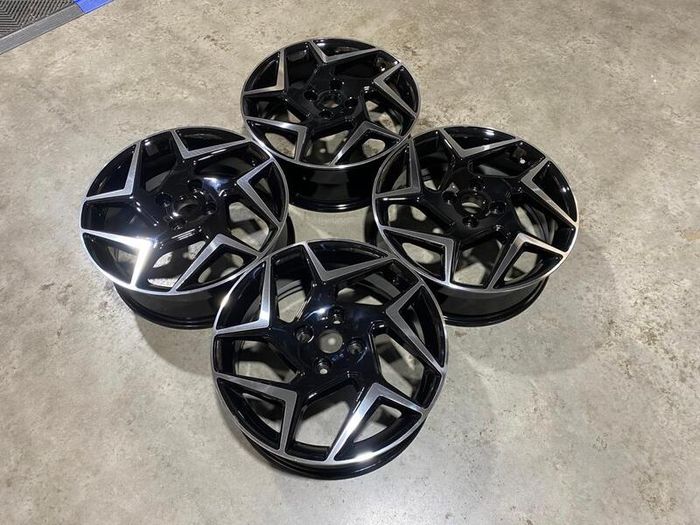17" Inch Ford Fiesta Alloy wheels 4x108 63.4 TI TDCI ECOBOOST Gloss Black Machined